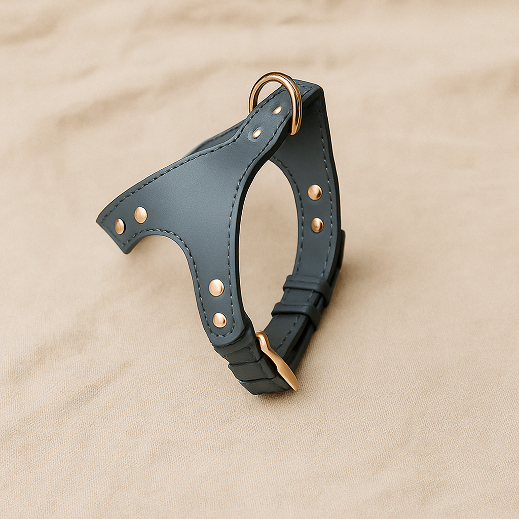 Pettorina London in marrone, rosa cipria e grigio