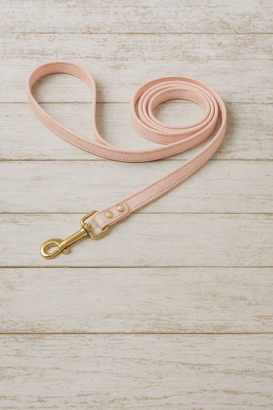 Guinzaglio London in marrone, rosa cipria e grigio