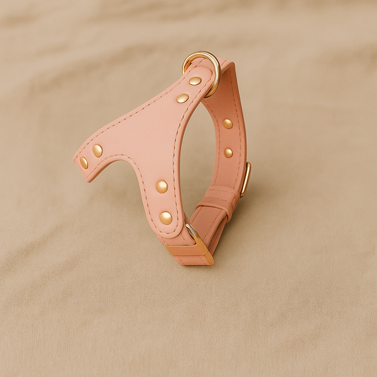 Pettorina London in marrone, rosa cipria e grigio