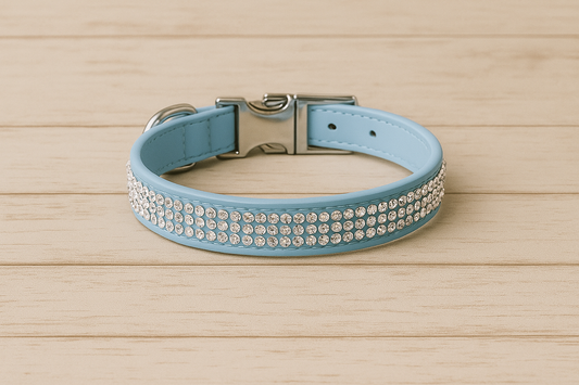 Collare Paris in rosa e azzurro