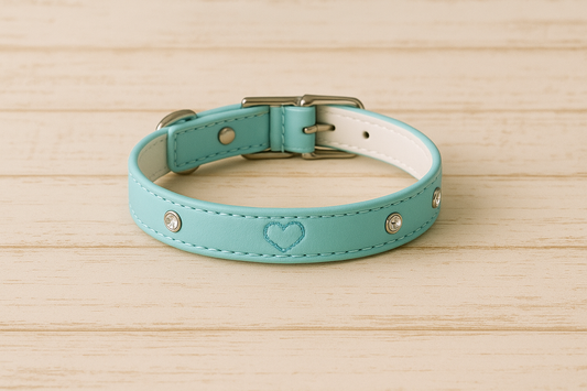 Collare Spring in azzurro e rosa